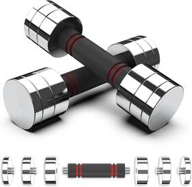 Synergee 810032234638 Ultra Compact Adjustable Dumbbell Sets. Steel Weight Set With Foam