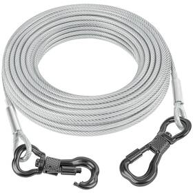 Tresbro 649270556307 15ft Reflective Tie Out Cable For Dogs Up To 250 Pounds Steel Wire L