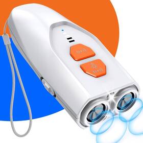 Sd-01 Tumsug Ultrasonic Dog Bark Deterrent Dual Silencer White And Orange Sd-01 Tumsug Ultrasonic Dog Bark Deterrent Dual Silencer White And Orange