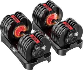 Tyzdmy 736964610923 Adjustable Dumbbells Set Of 2 Free Weights Black 52.5 Lb. Pair