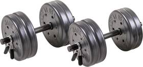 Us Weight 754806401546 Adjustable 42lb Dumbbell Set With Spring Clips 14 Inch Knurled Black