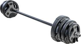 Us Weight 754806402154 Barbell Set For Home Gym With 55 Inch Padded Bar - Grey