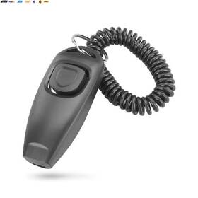 Usa-viralfinds 313025448444 2 In1 Dog Pet Puppy Cat Training Clicker Whistle Click Trainer Obedience Black