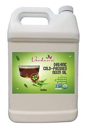 Verdana 040232248177 Organic Cold Pressed Pure Neem Oil -1 Gallon 128 Fl Oz - 100%