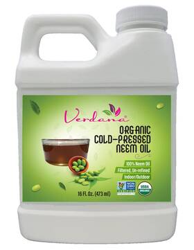 Verdana 040232379116 Organic Cold Pressed Pure Neem Oil - 16 Fl Oz Non Gmo Unrefined 100% Ne