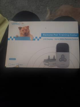 Vinsic Vsaa010 Remote Pet Training Collar Black Lcd Display 300m Control