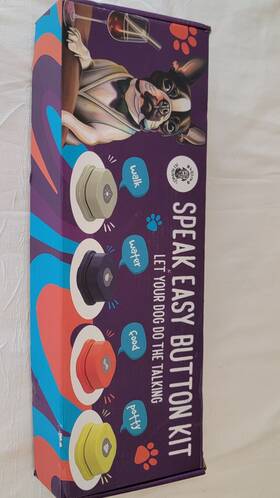 47.1qs02f.388 Willow Pet Products Speak Easy Button Kit Dog Communication Training Multicolor