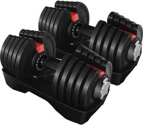 Yaheetech 593092 Adjustable Dumbbells Set 28lb/40lb/52.5lb/90lb Fast Black And Red