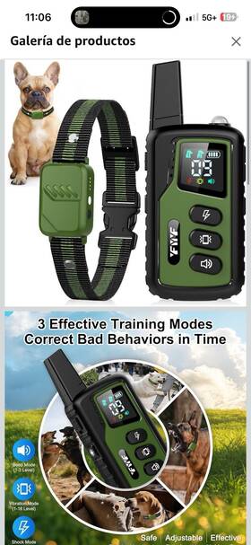 Hq01 Yfyyf Green Remote Dog Training Collar Waterproof Beep Vibration Shock