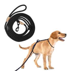 Yokum Gear Tlblkny020 12ft No Pull Choke Leash Long Rope Dog Anti Pulling Leads For
