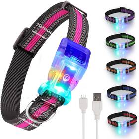 Yushang Ys066k Buckle Glow Dog Collar Light Adjustable Flashing Led Rechargeable