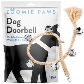 Zoomie Paws 860007278143 Hanging Door Bells For Potty Training - Decorative Dog P Zoomie Paws 860007278143 Hanging Door Bells For Potty Training - Decorative Dog P