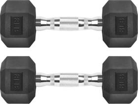 Zoomster 767065378764 Hex Dumbbells Rubber Coated Cast Iron Black Dumbbell Free Weights Zoomster 767065378764 Hex Dumbbells Rubber Coated Cast Iron Black Dumbbell Free Weights