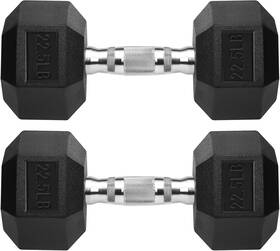 Zoomster 774049656381 Hex Dumbbells Rubber Coated Cast Iron Black Dumbbell Free Weights Zoomster 774049656381 Hex Dumbbells Rubber Coated Cast Iron Black Dumbbell Free Weights