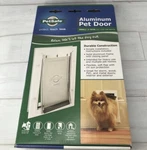 Petsafe Aluminum Door Small Dogs 1-15 Lbs. New PPA00-10859. Fixed Price $30.00.