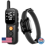 Dog Training Shock Collar 3300FT Remote, IP67 Waterproof, 4 Modes 8-120LBS. Fixed Price $32.98.