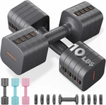 Feierdun 5-IN-1 Adjustable Dumbbell Set Of 2, 12LBS/20LBS Hand Weights For Women. Fixed Price $123.17.