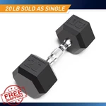 Marcy Classic Rubber Hex Dumbbell 5-50LB, Knurled Grip, Sold Individually. Fixed Price $73.99.