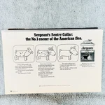 1969 Sergeants Sentry Collar Vtg Print Enemy Of The American Flea Dog. Fixed Price $7.00.