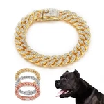 Pet Dog Cat Metal Gold Chain Diamond Cuban Collar Link Luxury Necklace Bling Usa. Fixed Price $18.99.