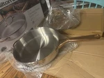 Hamilton Beach 12 Stainless Steel Saute Pan & Vented Glass Lid 4.5 QT.2 Handles. Fixed Price $48.95.
