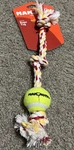 Mammoth Flossy Chews Cottonblend 3 Knot Tug Rope Dog Toy With Mini Tennis Ball,. Fixed Price $16.99.