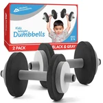 Modern Innovations Kids Weight Set (2 Pack) Toy Dumbbells, Medium, Black/grey. Fixed Price $32.95.