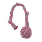 Mammoth Pet Products Flossy Webbing Ball With Fling Handle Dog Toy. Fixed Price $18.99.