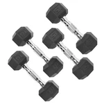 Cap Barbell 50LB Coated Hex Dumbbell Set 10LBX2 15LBX2. Fixed Price $104.99.