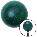 Black And Blue Pinstripe Green Metal Flake Knob W/ M16X1.5 Insert Shifter. Fixed Price $89.95.