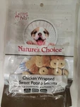 Loving Pets Natures Choice Chicken Wrapped Sweet Potato Biscuit Dog Treats, 2 Oz. Fixed Price $10.99.
