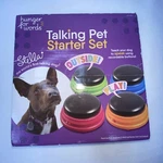 Hunger For Words Talking Pet Starter Set 4 Piece Recordable Buttons. Fixed Price $29.99.