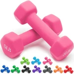 Portzon Weights Dumbbells Set With Various Color And 05-POUND, Pair, Pink. Fixed Price $36.23.