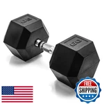 Cap Barbell 60 Lb Rubber Coated Hex Dumbbell Weight - Single Chrome Handle. Fixed Price $96.53.