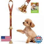 Folksmate Leather Dog Door Bells For Potty Training Big Brass Puppy. Fixed Price $27.08.