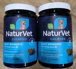 Lot 2 Naturvet Calming Quiet Moments With Hemp Seed 60 Soft Chews For Dogs. Fixed Price $37.99.
