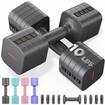 Feierdun DB3 5-IN-1 Adjustable Dumbbell Set Of 2, 12LBS/20LBS Hand Weights Fo.... Fixed Price $103.25.