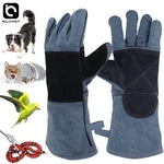 Animal Handling Anti Bite Gloves Cat Dog Pet Training Leather Protective Mitts. Fixed Price $17.99.