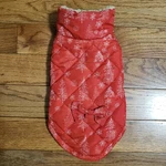 Wag And Wiggle Red Bow Trees Print Sherpa Collar Quilted Dog Vest Size. Fixed Price $24.00.