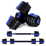 Vivitory Dumbbell Set Adjustable Weights, Non-rolling, 44 66 Lbs Blue. Fixed Price $209.89.