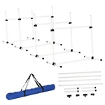 Canine Agility Training Kit With Four Adjustable High Jump Poles Pet Exercise. Fixed Price $126.11.