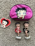 Vintage 1986 Betty Boop Red & Black Dress Vinyl Figure + Bag Lot Bully Germany. Fixed Price $19.99.
