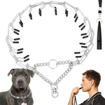 Dog Prong Pinch Collar No Pull Adjustable Training Whistle Rubber Caps Stainless. Fixed Price $22.90.
