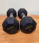 Ignite By Spri Rubber Chrome Hex Hand Weight Dumbbell 5 Lb Pair Set 10 Total. Fixed Price $17.88.