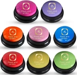 Paws And Smiles Dog Talking Buttons, 8-PACK Recordable For Commun.... Fixed Price $32.45.
