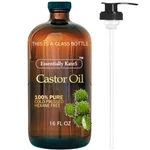 Cold-pressed Organic Castor Oil In Glass Bottle 16 Fl Oz 100% Pure And Natur. Fixed Price $12.89.