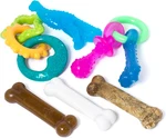 New Puppy Starter Kit, 5 Chew Toys And 1 Natural Treat For Puppies, Multi Color,. Fixed Price $26.71.