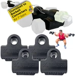 Dualbell Dumbbell Barbell Converter Superset 4PC 1 No Plates Home Gym Black. Fixed Price $87.99.