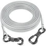 Tresbro 15FT Reflective Tie Out Cable For Dogs Up 250LBS 0.2IN, Silver. Fixed Price $17.57.