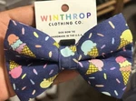 Winthrop Clothing Co Ice Cream Dog Bow Tie Size Large Nwt Free Shipped. Fixed Price $9.25.